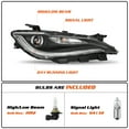thumbnail image 5 of For 15-17 Chrysler 200 Halogen Headlight w/ LED DRL Passsenger Side Black Trim, 5 of 7