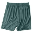 thumbnail image 2 of Horkkom Pajama Shorts Women Cotton Elastic Waist Solid Color Sleep Shorts Casual Loose Comfy Shorts Green L, 2 of 6