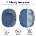 thumbnail image 3 of Airpod Max Case, Airpod Max Ear Covers, Anti-Scratch Ear Pad Case Cover/Ear Cups Cover/Headband Cover, Accessories Soft Silicone Skin Protector for Apple AirPods Max, Dark Blue, 3 of 6