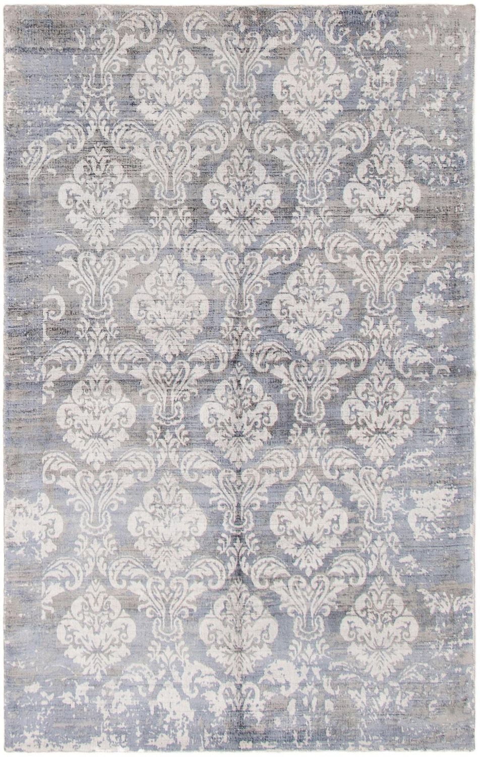 ECARPETGALLERY 5'0" x 7'11"  Transitional Galleria Hand Loomed Area Rug for Living Room, Dining Room and Bedroom in Grey