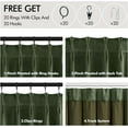 thumbnail image 3 of Olive Green Velvet Curtains 90 inches Long, Pinch Pleated Blackout Drapes with Hooks, Thermal Insulated Pinch Pleat Panels for Bedroom Living Room, 2 Panels, 3 of 7