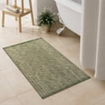 thumbnail image 2 of Alfombra de baño LEEVAN, lavable, 60 x 90 cm, algodón verde y natural, 2 of 4