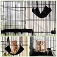 thumbnail image 5 of YRLLENSDAN 3-Tier 67 Inch Cat Cage Cat Crate Cat Kennel Cat Playpen with Free Hammock 3 Cat Bed 3 Front Doors 2 Ramp Ladders Perching Shelves (Black), 5 of 7
