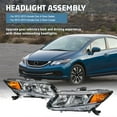 thumbnail image 2 of GEARZAAR Honda Civic, Black Housing Headlights fits 2012-2015 Honda Civic, 2 of 10