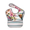 Bingfone Mess-Proof Baby Bib - Waterproof Bib For Baby Boy Or Girl With Food Catcher Pocket, Unisex-Bird And Floral