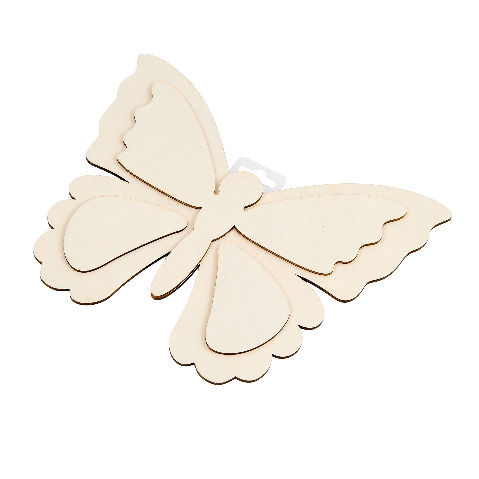 Hello Hobby 10" Shapes-Butterfly, Unfinished Wood Shape, 10.5 x 8.5 x 0.24 inch