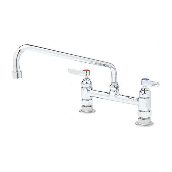 T&s Brass Low Arc Laundry Sink Faucet, Manual, 8" Mount, 2 Hole B-0221