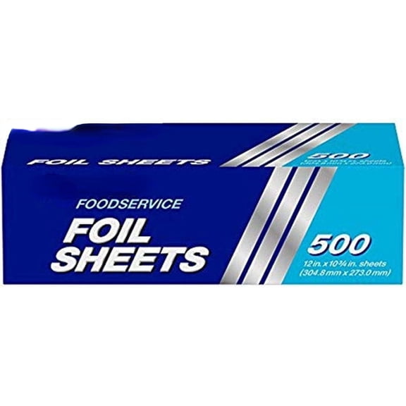 Wrap 711 Pop-Up Interfolded Aluminum Foil Sheets, 9 x 10 3/4, Silver, 6 Packs of 500 (Case of 3000 Sheets)