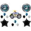 Police Car Birthday Balloons Decoration Supplies Party Cops Law Paw Patrol Blue Lives