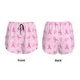 thumbnail image 3 of Rateoe Breast Cancer Awareness 1 Printed 2 in 1 Women's Workout Shorts for Athletic Gym Running Shorts with Phone Pockets-Large, 3 of 7