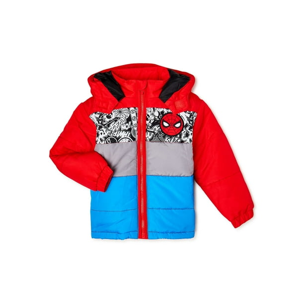 Spider Man Toddler Boy Puffer Jacket Sizes 2t 5t Com Spider Man Toddler Boy Puffer Jacket, Spider Man Toddler Winter Coat