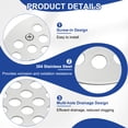 thumbnail image 3 of Shower Strainer Drain Trim Set 4-1/4", 1 Pcs 304 Stainless Steel Round Screw-in Shower Strainer Drain Cover with Screws for Bathroom Floor Lawns Landscaped Walkways Patios, Silver, 3 of 6