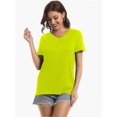 thumbnail image 5 of Womens Short Sleeve Round Neck Shirts Summer Top Fashion Basic Tee, 5 of 6
