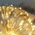 thumbnail image 3 of Rosnek LED Copper Wire String Lights, 33ft 100LED Fairy String Lights USB Powered with On/Off Switch for Christmas Tree Wedding Party Home Decoration, Warm White, 3 of 10