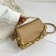 thumbnail image 5 of Bolso de hombro para mujer, estilo retro, clásico, de piel sintética, con hebilla magnética, color marrón oscuro, 5 of 5