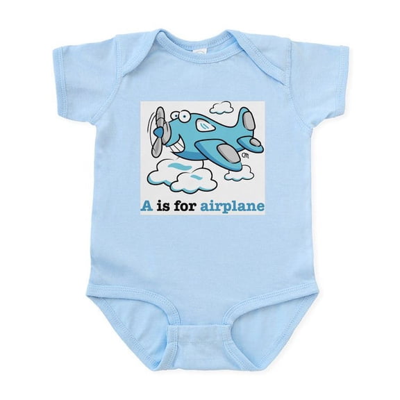 CafePress - A Is For Airplane Body Suit - Baby Light Bodysuit, Size Newborn - 24 Months