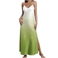 thumbnail image 2 of Nuoqisi Womens Maxi Dress 2026 Casual Strap Spaghetti Strap Loose Plain Long Office Summer Beach Travel Split Dresses S-2X, 2 of 8