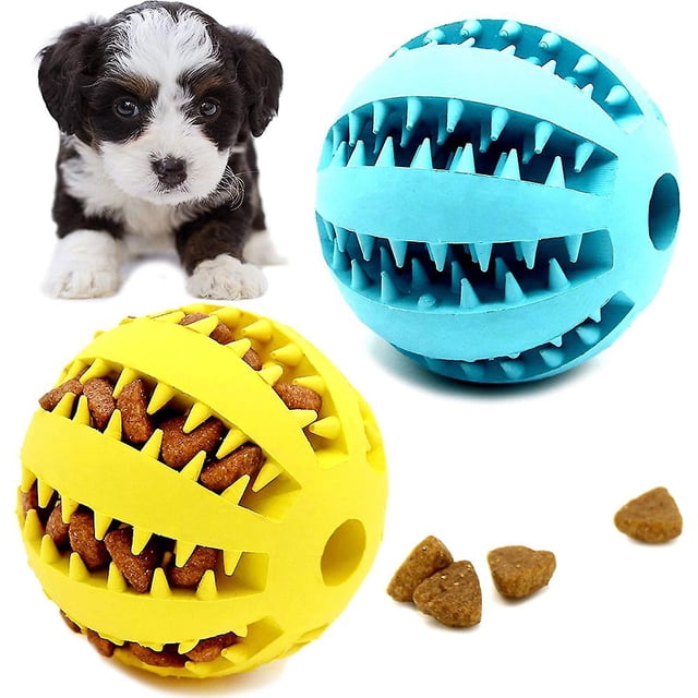 Juguetes para perros, pelota interactiva, juguete masticable para perros,juguetes para perros pequeños y grandes, pelota de goma para mascotas, juguete para limpiar dientes.