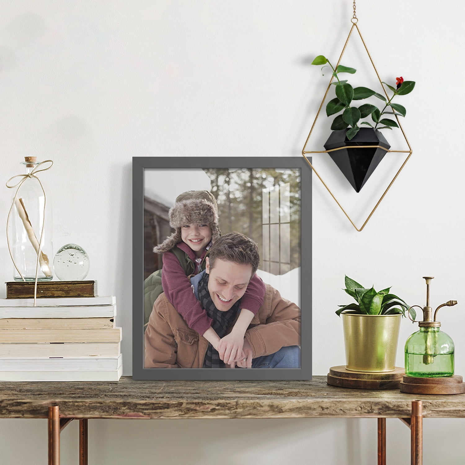 Modern 11 in. x 14 in. Grey Picture Frame (Set of 2)
