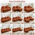 thumbnail image 7 of Tabaray 98.2" Modular Sectional Couch Teddy Fleece Fabric, Plush Comfortable Soft Oversize Cloud Sofa Perfect for Living Room Furniture Space with Cloud Couch Comfort and Deep Seating Support, Orange, 7 of 7