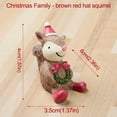 thumbnail image 2 of VerPetridure Christmas Animal Resin Ornament Brown Red Hat Squirrel Crafts Decor Ornaments Resin Decoration Artificial Animal Santa Claus Ornaments, 2 of 2