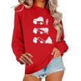 thumbnail image 2 of Red Women Lover Loose Fit Crewneck Outfits Sweatshirt for Women Happy Gift Valentines Casual Pullover with Hood Fall Winter Outfits 2026 Clothing Trendy XS, 2 of 6