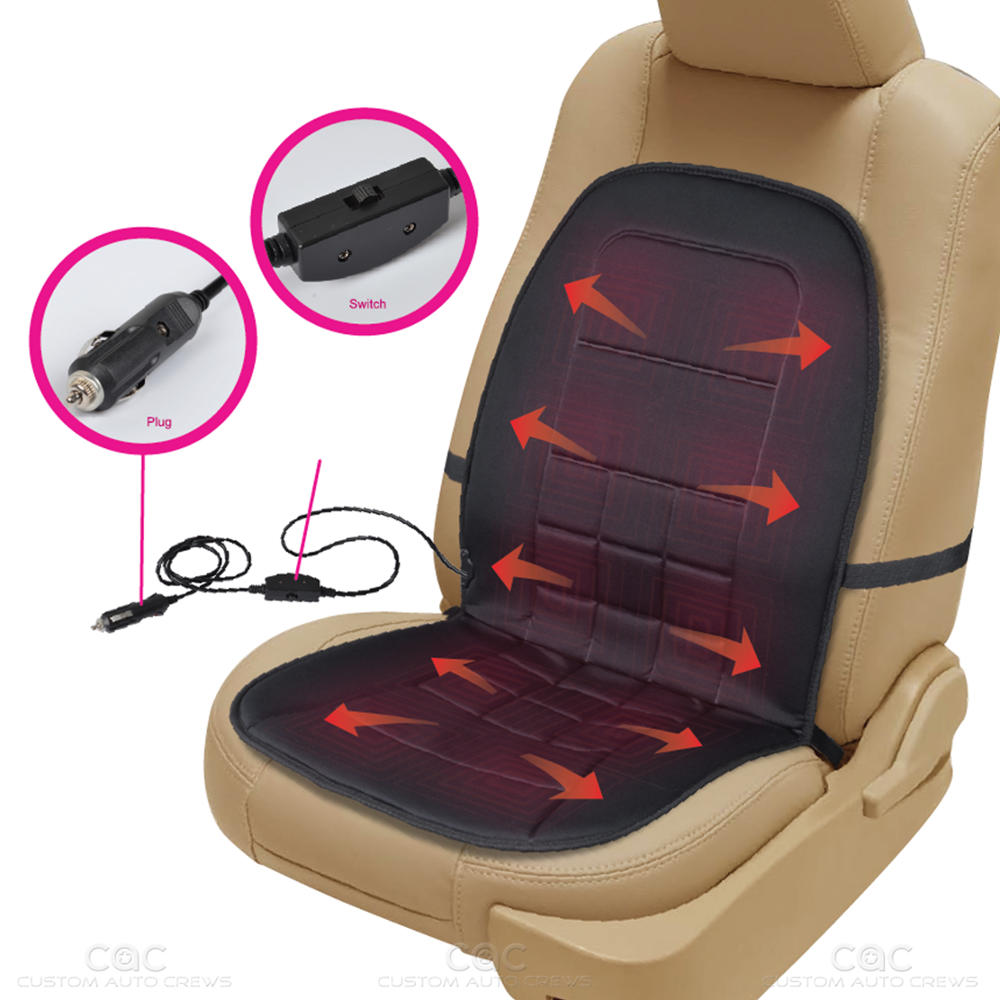 Wagan Tech Soft Velour 12-Volt Heated Seat Cushion 9438B - The Home Depot