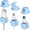 Blue, variant on Cord Organizer, Rotating Magnetic Cable Holder, Strong Adhesive Wire Clip for Nightstand Desk, 360° Rotatable Management for Phone Charger Cords in Home Car Office
