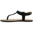 thumbnail image 3 of Journee Womens Genevive Ankle Strap Flat Sandals, 3 of 9
