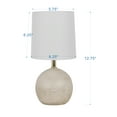 thumbnail image 2 of Mainstays 12.75 Inch White Ball Table Lamp with White Linen Shade, 2 of 6