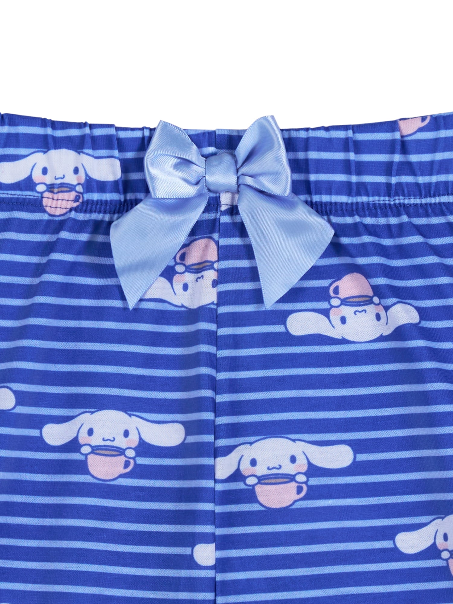 Hello Kitty x Wonder Nation Girls Short Sleeve Top and Sleep Pants Pajama Set, 2-Piece, Sizes 4-18