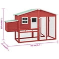 thumbnail image 4 of vidaXL Chicken Coop with Nest Box Red and White Solid Fir Wood, 4 of 5