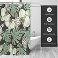 thumbnail image 3 of XMXT Shower Curtain Liner with Iron Hooks, Waterproof Tropical Botanical Leaf Print Shower Curtains for Bathroom Decor Accessories, 72 x 72 inches, 3 of 9