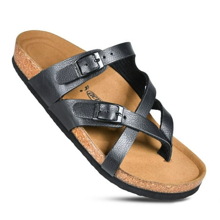 Aerothotic Women s Celestis Soft Footbed Strappy Slide Sandals