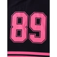 thumbnail image 4 of PureChapter Girls Casual Clothes "89" Varsity Short Sleeve Top & Star Wide Leg Jeans Set 2Pcs Outfits For Streetwear, 4 of 8