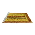 thumbnail image 2 of Ahgly Company Machine Washable Indoor Square Abstract Yellow Modern Area Rugs, 3' Square, 2 of 4