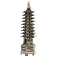 thumbnail image 1 of Estatua de bronce del metal Sunnimix Pagoda decoración del hogar, 1 of 8