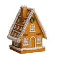 thumbnail image 5 of Dserfhy LED Lighted Christmas Village House Miniature Resin Gingerbread House Figurine Collectible Christmas Decoration for Tabletop Decor, 5 of 8