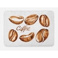 thumbnail image 1 of Coffee Bath Mat, Watercolor Effect Beans Breakfast Drink Brush Strokes Pattern Abstract, Plush Bathroom Decor Mat with Non Slip Backing, 29.5" X 17.5", Caramel White, by Ambesonne, 1 of 2