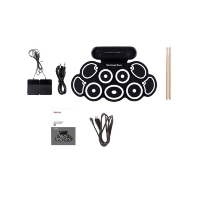 Kits de batería enrollables Batería electrónica Multiusos Accesorios profesionales Regalos Batería compacta Batería electrónica portátil