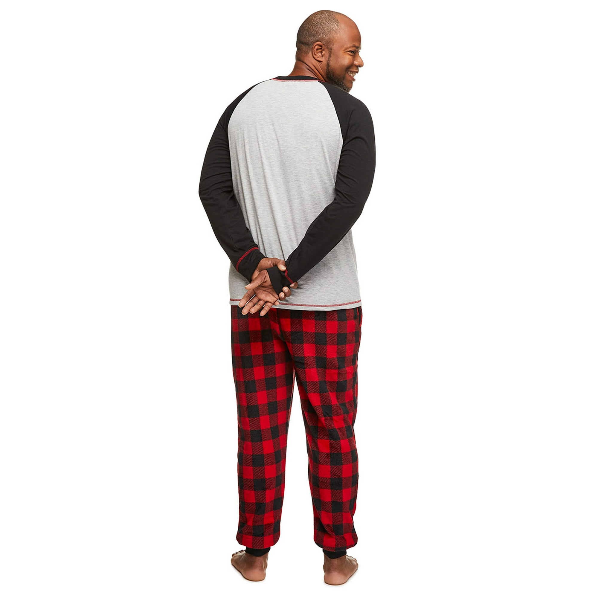Jammin Jammies Christmas Family Pajamas Red Truck Plaid Matching Christmas Pajamas 2 Piece PJ Set for Men XXL Walmart