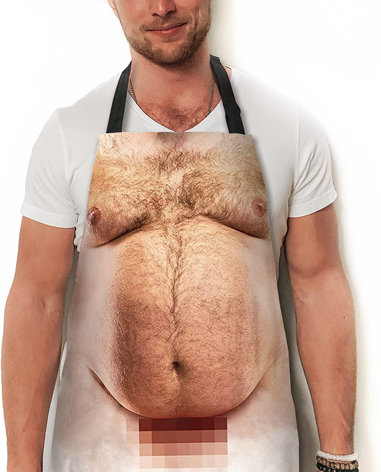 A AIFAMY Funny Men Cooking Grilling Aprons Belly BBQ Funny Gag Gifts for  Christmas, White Elephant Gift Exchange