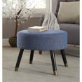 thumbnail image 1 of Allora Tabouret Pouf du Milieu du Siècle en Bleu, 1 of 3