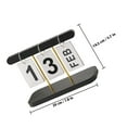 thumbnail image 2 of LOLIPPYY Black Wooden Perpetual Desk Calendar with Design for Home and Office, Month and Date Display, 2 of 8