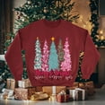 thumbnail image 2 of Merry & Bright Christmas Tree Sweatshirt, Holiday Graphic Pullover, Festive Winter Crewneck, Gift for Her or Him, 2 of 2