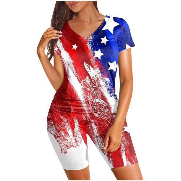 Puntoco Conjunto de dos piezas para mujer, camiseta de manga corta con cuello redondo y pantalones cortos de cintura alta Puntoco Puntoco-6349