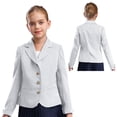 thumbnail image 5 of TiaoBug Kids Girls Blazers Long Sleeve Lapel Collar Formal Casual Suit Jacket School Uniform Blazer Coat Ivory 16, 5 of 6