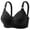 Black, variant on Womens Wireless Bralette Comfort Underwear for Home Push Up Support Bra, 48D, Watermelon Red