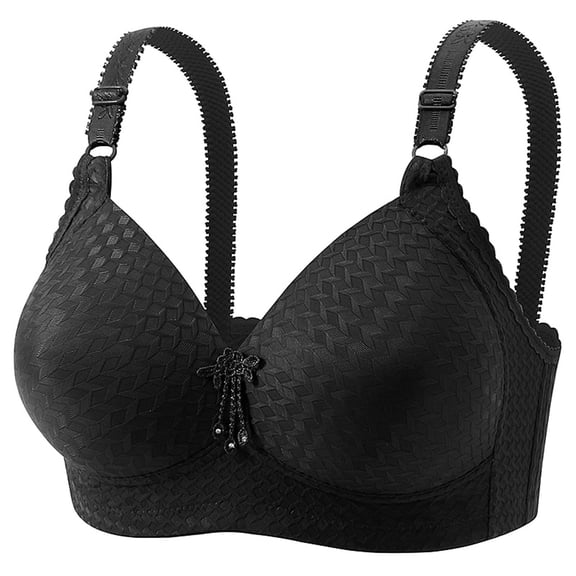 ylioge 2X-5X Womens Plus Size Bras No Underwire Push Up Bralettes Ladies Casual Solid Color Breathable Lightweight Support Loungewear Underwear Bra