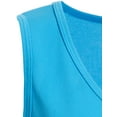 thumbnail image 2 of Expert Brand USA-Made Women's Oxymesh™ Athletic V Neck Sleeveless T-Shirt, Turquoise/White, 2XL, 2 of 3